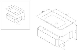 Am.pm Sensation M30FHX0802TF тумба под раковину 80 см табачный дуб